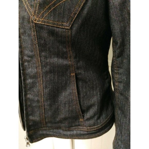 Women's  Dolce & Gabbana ITTIERRE Made in Italy Denim Jacket Pink Lining Size L - Picture 5 of 11